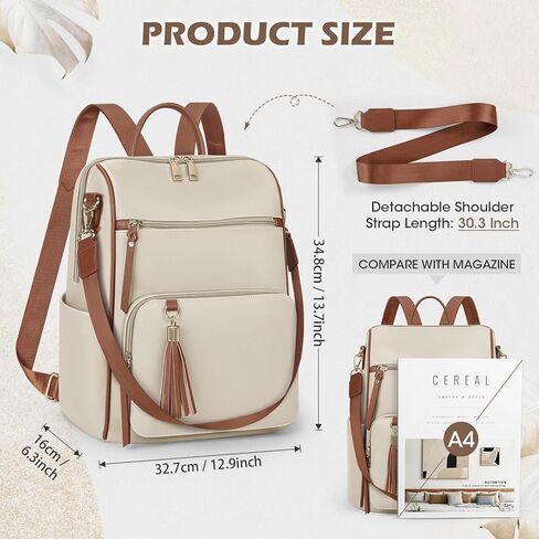 RAINSMORE Backpack Purse for Women Leather Travel Backpack Purse Waterproof Anti Theft Fashion Small Casual Daypacks Mini Backpack Purse Ladies Convertible Shoulder Bag Travel bag with Tassel, Black in Kuwait