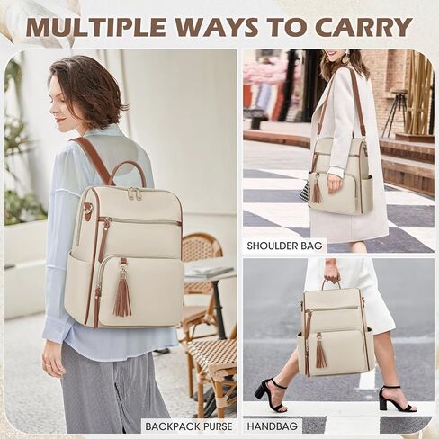 RAINSMORE Backpack Purse for Women Leather Travel Backpack Purse Waterproof Anti Theft Fashion Small Casual Daypacks Mini Backpack Purse Ladies Convertible Shoulder Bag Travel bag with Tassel, Black in Kuwait