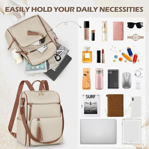 RAINSMORE Backpack Purse for Women Leather Travel Backpack Purse Waterproof Anti Theft Fashion Small Casual Daypacks Mini Backpack Purse Ladies Convertible Shoulder Bag Travel bag with Tassel, Black in Kuwait