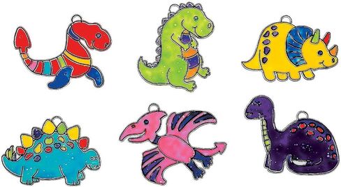 طلاء Animal Suncatchers الخاص بك - الحرف للأطفال والأنشطة المنزلية الممتعة (الديناصورات) in Saudi Arabia