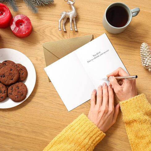 بطاقة تهنئة Sweetzer & Orange مع Gold Foil - بطاقة تحية متميزة 5 "X7" مع مظروف وختم - تصميم أنيق بطاقة سميكة للترويج والزفاف والتقاعد وأي احتفالات خاصة in Kuwait