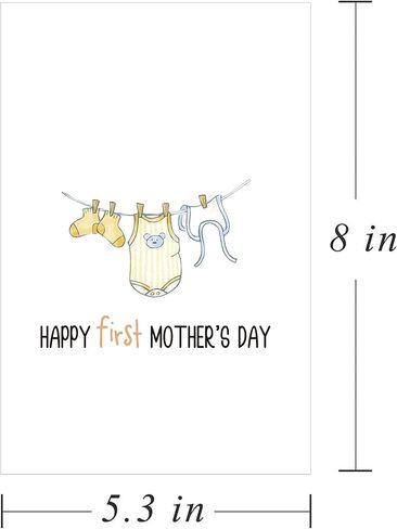 بطاقة عيد الأم Happy First Happy Happy ، بطاقة عيد الأم الأولى من زوج الطفل ، بطاقة مفاجئة للحمل أمي الجديدة in Kuwait