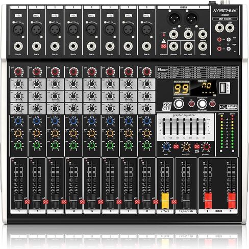 G96X professional Audio Mixer 6-channel 99 DSP reverberation effect digital USB MP3 input 48V phantom power stereo suitable for PC USB mixer suitable for parties weddings etc in Saudi Arabia