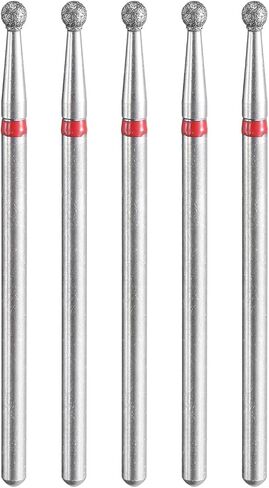 Harfington 5pcs 200-230 فليت ماس ​​طحن بت 2 مم رأس الكرة 2.35 ملم شانك 2 مم طول الحفر الحفر الأداة الدوارة للأظافر الزجاجية السيراميك تلميع in Kuwait