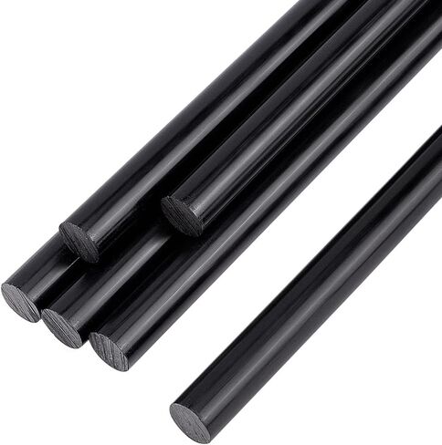 BENECREAT 6Pcs 11.8Inch Length Black Acetal Copolymer Rod 0.31Inch Diameter, Round Acetal Rod Acetal Bar Dowel Rod for Non-Marring Fixtures DIY Craft Making in Saudi Arabia