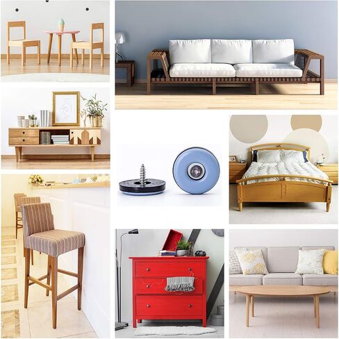 Furniture Slider Pads,Table/Chair/Cabinet/Sofa Glide,Protect The Floor by Sliding Like Magic,Heavy Duty Sliding Block for Furniture,12 Pack(1.5 inch(38mm) Base) in Kuwait