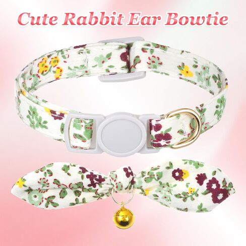 2PCS Cat Propaway مع أجراس ، طوق القطط القابل للتعديل مع القوس ، طوق القطط الوردي للفتاة والقطط الصبي in Kuwait