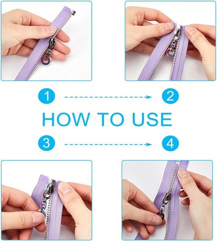 GORGECRAFT 1 Box 14Pcs Lightning Rainbow Zipper Pulls #5 Alloy Zipper Slider Coloful Zipper Head Replacement Metal Slider Pull Tab for Purse Handbag Making Craft Sewing DIY Tailor Luggages Bags in Saudi Arabia