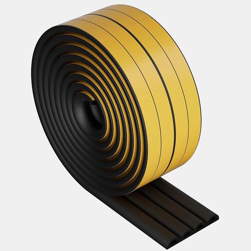 Weather Stripping Door Seal,D-Type Self Adhesive Foam Weather Stripping,Insulation Weatherproof and Soundproof weatherstrip,Collision Avoidance Rubber Seal Strip for Windows/Doors. (9mm*6mm*33Ft) in Saudi Arabia