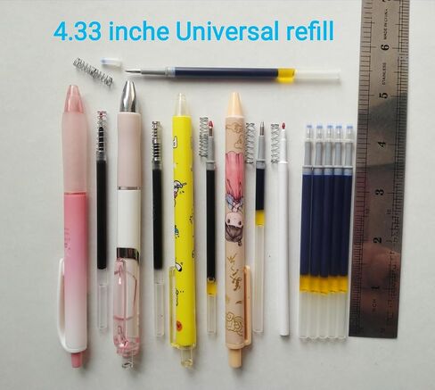 تعبئة حبر الجل السوداء ، 80 جهاز كمبيوتر الشخصي مع 6 أجزاء من أقلام هلام ، إعادة ملء PEN المستخدمة في الأقلام القابلة للسحب ، طرف معدني 0.5 ملم ، تعبئة عالمية 4.4 بوصة ، الكتابة السلسة (أسود 80) in Kuwait