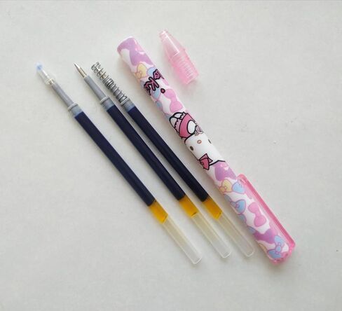 تعبئة حبر الجل السوداء ، 80 جهاز كمبيوتر الشخصي مع 6 أجزاء من أقلام هلام ، إعادة ملء PEN المستخدمة في الأقلام القابلة للسحب ، طرف معدني 0.5 ملم ، تعبئة عالمية 4.4 بوصة ، الكتابة السلسة (أسود 80) in Kuwait