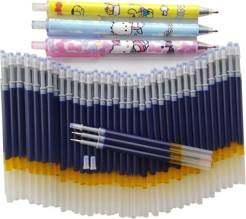 تعبئة حبر الجل السوداء ، 80 جهاز كمبيوتر الشخصي مع 6 أجزاء من أقلام هلام ، إعادة ملء PEN المستخدمة في الأقلام القابلة للسحب ، طرف معدني 0.5 ملم ، تعبئة عالمية 4.4 بوصة ، الكتابة السلسة (أسود 80) in Kuwait