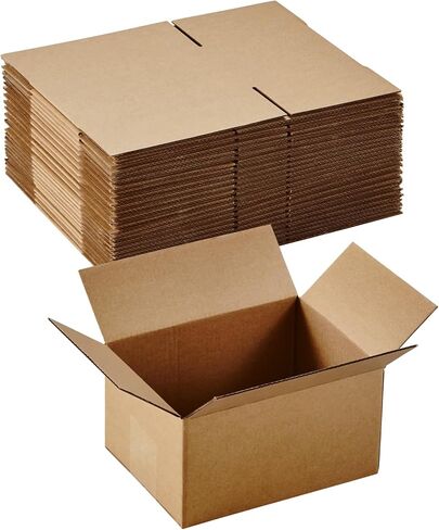 25 Packs Small Shipping Boxes 7X5X4 Inches, Kraft Corrugated Cardboard Boxes, For Small Business, Easy Assemble For Mailing, Moving, Packing And Storing in Saudi Arabia