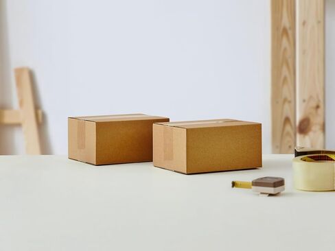 25 Packs Small Shipping Boxes 7X5X4 Inches, Kraft Corrugated Cardboard Boxes, For Small Business, Easy Assemble For Mailing, Moving, Packing And Storing in Saudi Arabia
