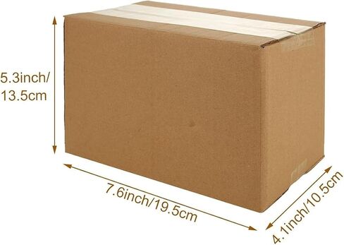 25 Packs Small Shipping Boxes 7X5X4 Inches, Kraft Corrugated Cardboard Boxes, For Small Business, Easy Assemble For Mailing, Moving, Packing And Storing in Saudi Arabia