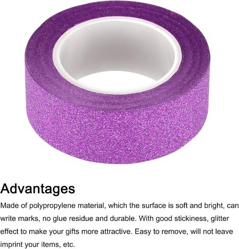 MECCANIXITY 0.6inch x 32.8ft Glitter Tape, Decorative Craft Tape Self Adhesive Stick 1.5cmx10m Deep Blue for Scrapbook, DIY Arts, Gift Wrapping Pack of 3 in Saudi Arabia