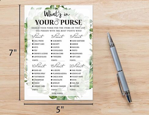 Bridal Shower Game Cards, Tropical Jungle Theme Engagement Party Cards for Wedding, Set of 30 Cards(Leaf011) in Kuwait