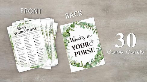 Bridal Shower Game Cards, Tropical Jungle Theme Engagement Party Cards for Wedding, Set of 30 Cards(Leaf011) in Kuwait