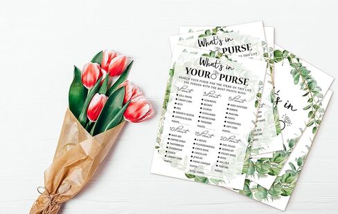 Bridal Shower Game Cards, Tropical Jungle Theme Engagement Party Cards for Wedding, Set of 30 Cards(Leaf011) in Kuwait