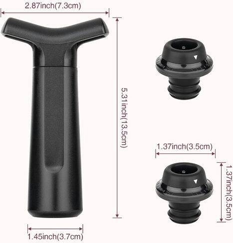 mafiti Set of 4 Wine Stoppers, Wine Bottle Stopper with Built-in Vacuum Wine Saver Pump Food-safe Silicone Caps, Keep Wine Fresh Up to a Week in Kuwait