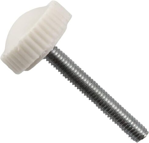 30Pcs M3x8 Hand Tightening Thumb Screws Male Thread Hand Clamping Knobs Screw with White Plastic Handle in Kuwait