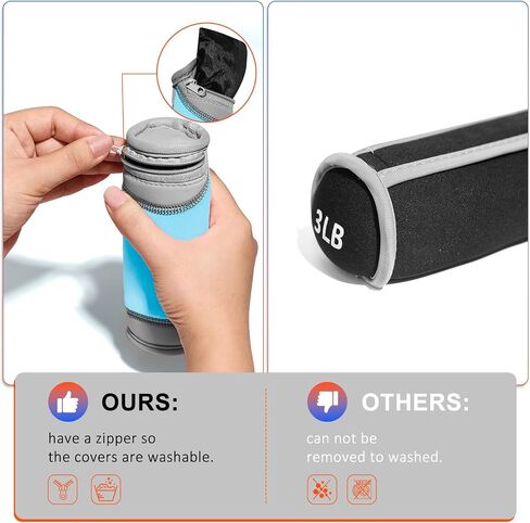 Hand Weights for Women Men 1lbs 2lbs 3lbs 4lbs Each Weight, Soft Dumbbells Set of 2 Detachable Dumbbell Walking Weight with Hand Strap for Home Gym Exercise Workout Running Physical Therapy in Saudi Arabia