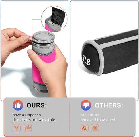 أوزان اليد للنساء والرجال 1 رطل 2 رطل 3 رطل 4 رطل لكل وزن، مجموعة دمبل ناعمة مكونة من 2 دمبل قابل للفصل وزن المشي مع حزام اليد للتمارين الرياضية المنزلية والجري والعلاج الطبيعي in Kuwait