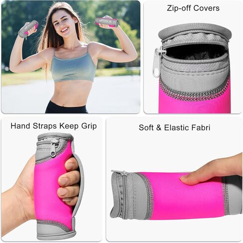 أوزان اليد للنساء والرجال 1 رطل 2 رطل 3 رطل 4 رطل لكل وزن، مجموعة دمبل ناعمة مكونة من 2 دمبل قابل للفصل وزن المشي مع حزام اليد للتمارين الرياضية المنزلية والجري والعلاج الطبيعي in Kuwait