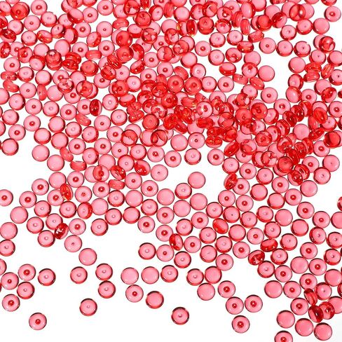 PATIKIL 1.1LB Flat Marbles, 15mm (0.59") Mini Acrylic Gems for Vases Filler Glass Beads Fish Tank Table Scatter Home Decor DIY Crafts, Pink in Saudi Arabia