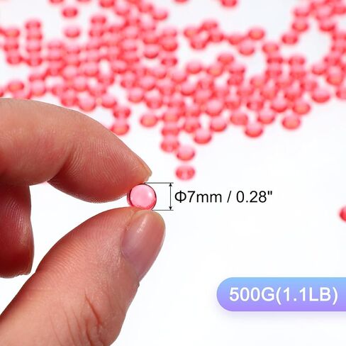 PATIKIL 1.1LB Flat Marbles, 15mm (0.59") Mini Acrylic Gems for Vases Filler Glass Beads Fish Tank Table Scatter Home Decor DIY Crafts, Pink in Saudi Arabia