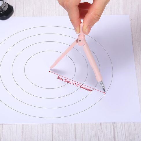 M&G Compass for Geometry, Metal Compass with Extra Leads and Eraser Geometry Math Drafting Drawing Measuring Tools for Classroom Office Supplies, Black in Kuwait