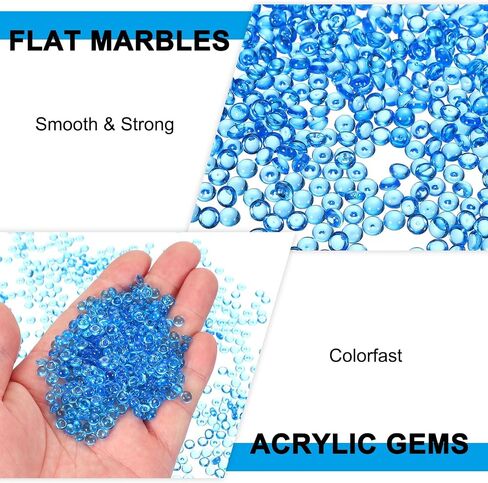 PATIKIL 1.1LB Flat Marbles, 15mm (0.59") Mini Acrylic Gems for Vases Filler Glass Beads Fish Tank Table Scatter Home Decor DIY Crafts, Pink in Saudi Arabia