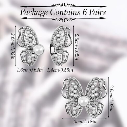 WANDIC Rose Gold Cloak Clasp Fasteners, 6 Pairs Butterfly Fasteners Chinese Knot Frog Buttons Closure Vintage Sewing for Cheongsam Outfit Decoration in Saudi Arabia