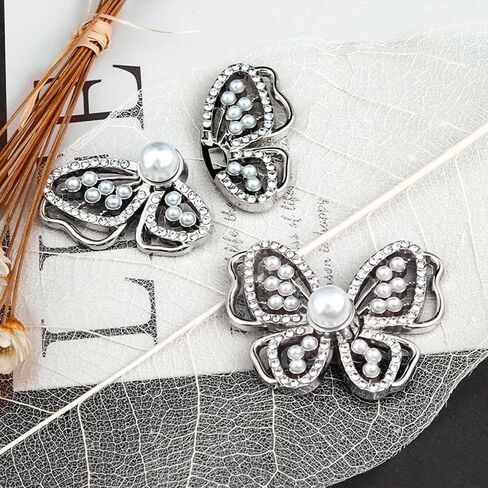 WANDIC Rose Gold Cloak Clasp Fasteners, 6 Pairs Butterfly Fasteners Chinese Knot Frog Buttons Closure Vintage Sewing for Cheongsam Outfit Decoration in Saudi Arabia