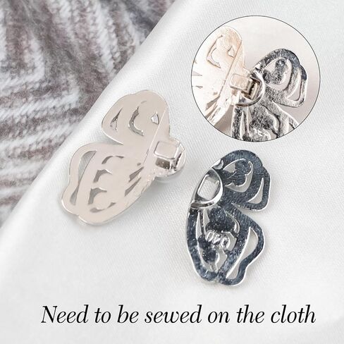 WANDIC Rose Gold Cloak Clasp Fasteners, 6 Pairs Butterfly Fasteners Chinese Knot Frog Buttons Closure Vintage Sewing for Cheongsam Outfit Decoration in Saudi Arabia