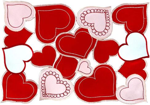Simhomsen Embroidered Love Heart Table Runner for Valentine's Day, Mother’s Day, Wedding Anniversary, Marriage Proposals, Engagements, Romantic Events or Parties (13.5 × 69 inch) in Saudi Arabia