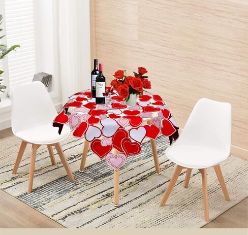 Simhomsen Embroidered Love Heart Table Runner for Valentine's Day, Mother’s Day, Wedding Anniversary, Marriage Proposals, Engagements, Romantic Events or Parties (13.5 × 69 inch) in Saudi Arabia