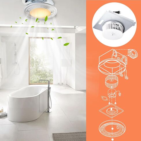 8663RP B Unit, 8664RP, 672RB Fan for Broan Nutone 763RL, 671RB, 672R, 8673, 8814R, 671, 671R, 672, 750, 751, 752, S97017706 Ventilation Fan Motor Assembly Replacement, Upgrade 71731997 Motor, 100CFM. in Saudi Arabia