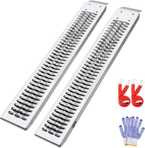 Shed Ramp 2pc, Steel Loading Ramps, 960lbs Capacity, Lawn Mower Ramps for Shed, Trailer Ramp for ATVs, Motorcycles, Cart, Home Steps, Stairs, 39.9" L x 8.7" W in Kuwait