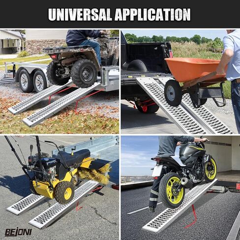 Shed Ramp 2pc, Steel Loading Ramps, 960lbs Capacity, Lawn Mower Ramps for Shed, Trailer Ramp for ATVs, Motorcycles, Cart, Home Steps, Stairs, 39.9" L x 8.7" W in Kuwait