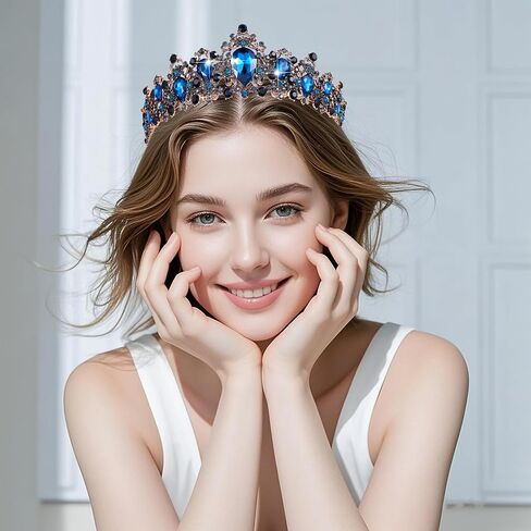 Kamirola Baroque Queen Crown,Rhinestone Wedding Bridal Crown and Tiaras Crystal Headband For Birthday Prom Pageant Party halloween Chrismas (TR05) in Kuwait