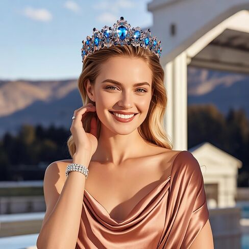 Kamirola Baroque Queen Crown,Rhinestone Wedding Bridal Crown and Tiaras Crystal Headband For Birthday Prom Pageant Party halloween Chrismas (TR05) in Kuwait
