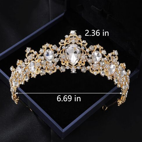 Kamirola Baroque Queen Crown,Rhinestone Wedding Bridal Crown and Tiaras Crystal Headband For Birthday Prom Pageant Party halloween Chrismas (TR05) in Kuwait