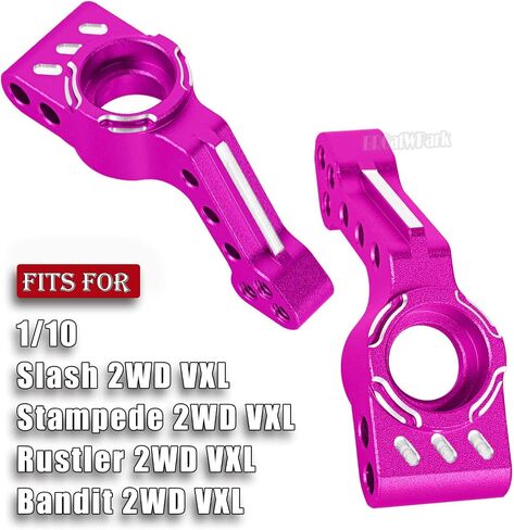 Aluminum Rear Stub Axle Carriers Block Upgrades Part for 1/10 Slash 2WD VXL/Stampede 2WD VXL/Rustler 2WD VXL/Bandit 2WD VXL,RC Alloy Rear Stub Axle Carriers Hops up,Pink in Saudi Arabia