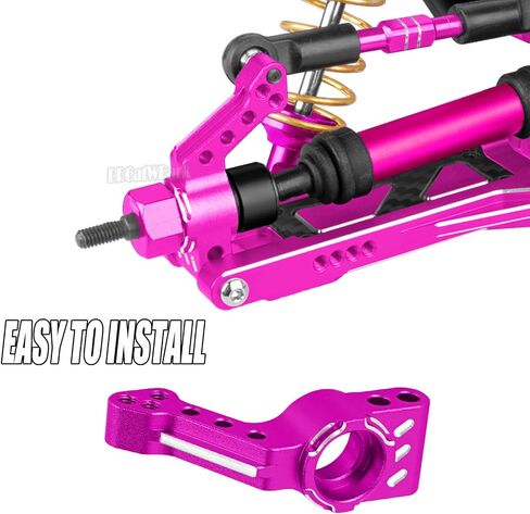 Aluminum Rear Stub Axle Carriers Block Upgrades Part for 1/10 Slash 2WD VXL/Stampede 2WD VXL/Rustler 2WD VXL/Bandit 2WD VXL,RC Alloy Rear Stub Axle Carriers Hops up,Pink in Saudi Arabia