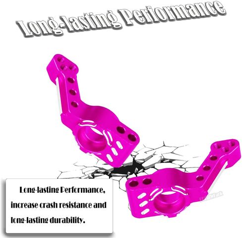 Aluminum Rear Stub Axle Carriers Block Upgrades Part for 1/10 Slash 2WD VXL/Stampede 2WD VXL/Rustler 2WD VXL/Bandit 2WD VXL,RC Alloy Rear Stub Axle Carriers Hops up,Pink in Saudi Arabia