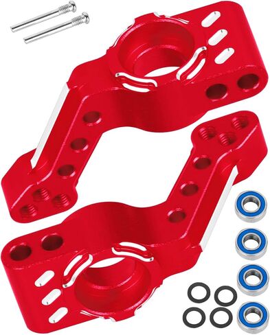 Aluminum Rear Stub Axle Carriers Block Upgrades Part for 1/10 Slash 2WD VXL/Stampede 2WD VXL/Rustler 2WD VXL/Bandit 2WD VXL,RC Alloy Rear Stub Axle Carriers Hops up,Pink in Saudi Arabia