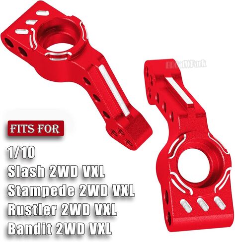 Aluminum Rear Stub Axle Carriers Block Upgrades Part for 1/10 Slash 2WD VXL/Stampede 2WD VXL/Rustler 2WD VXL/Bandit 2WD VXL,RC Alloy Rear Stub Axle Carriers Hops up,Pink in Saudi Arabia
