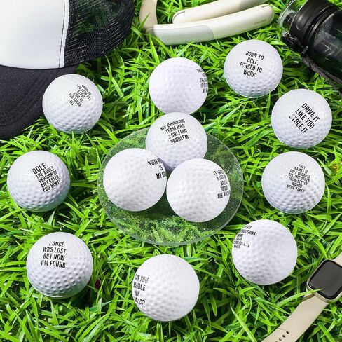 12 Pcs Mini Golf Stress Balls - 2.5 Inch Squeeze Foam Balls for Party Favors, Sports Stress Relief, Adult Prizes, Office(White) in Saudi Arabia
