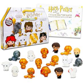 Harry Potter Mini Figurines - Bundle of Harry Potter Mini Figures with 24 Mystery Figurines, Phone Wallet | Harry Potter Set for Boys, Girls